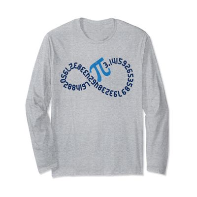 Infinity 3.14 Pi Digits Pi Day Mathematics Math Teacher Cool Long Sleeve T-Shirt