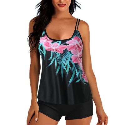 maisdgop Womens Tankini Bathing Suits High Waist Tummy Control Swimsuit Two Piece Swimsuits Tank Tops with Boyshort Swimwear