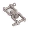 KJAOYU Swivels Rings Snap Rolling Shackle Device,304 Stainless Steel Double Jaw Shackle Rustproof Universal Jaw Anchor Connector for Hardware Lifting Connection 12mm / 0.5in(10mm) view 2