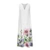 2024 Stocking Stuffers Women 's Summer Design Casual Dress Sleeveless V-Neck Dress with Pockets Loose Flowy Swing Pleated Long Beach Dress Sun Dresses for Women Casual 3X view 4