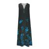 2024 Women 's Summer Design Casual Dress Sleeveless V-Neck Dress with Pockets Loose Flowy Swing Pleated Long Beach Dress Dress for Women Black 3X view 3