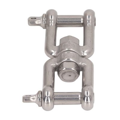 KJAOYU Swivels Rings Snap Rolling Shackle Device,304 Stainless Steel Double Jaw Shackle Rustproof Universal Jaw Anchor Connector for Hardware Lifting Connection 12mm / 0.5in(12mm)