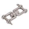 KJAOYU Swivels Rings Snap Rolling Shackle Device,304 Stainless Steel Double Jaw Shackle Rustproof Universal Jaw Anchor Connector for Hardware Lifting Connection 12mm / 0.5in(12mm) view 2