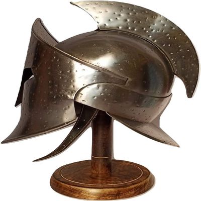 STAR GOODS CRAFTS Medieval Armour King Leonidas Greek Spartan Helmet | 300 Roman Helmet| Silver Ancient Cosplay Costumes