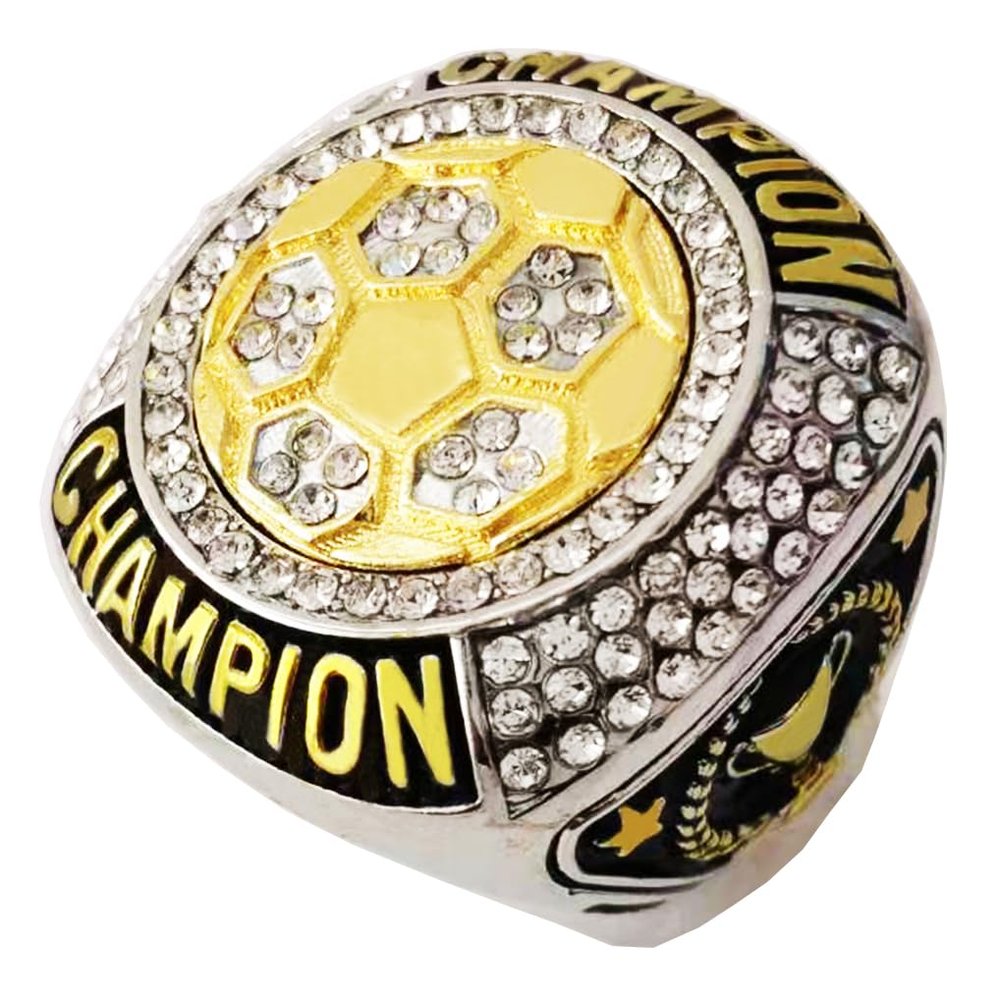 CXXCG Soccer Champion Ring Trophy Award Winner MVP Collectible Gift Championship Ring (Just Ring, sz 11)