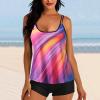 maisdgop Womens Tankini Bathing Suits High Waist Tummy Control Swimsuit Two Piece Swimsuits Tank Tops with Boyshort Swimwear view 2