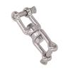 KJAOYU Swivels Rings Snap Rolling Shackle Device,304 Stainless Steel Double Jaw Shackle Rustproof Universal Jaw Anchor Connector for Hardware Lifting Connection 12mm / 0.5in(8mm) view 2