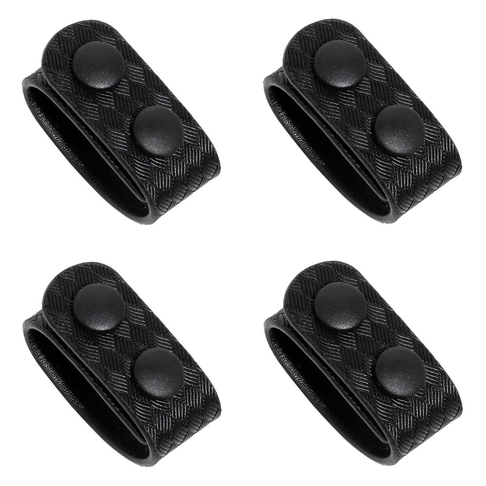 TACNEX Duty Belt Keepers w/Double Snaps for 2.25" Wide Leather Utility Belt Law Enforcement Police Officer Tactical Accessories Basketweave