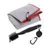 Anneome Retractable Golf Club Cleaning Kit Double-Sided Brush with Microfiber Towel Lightweight Quick Drying for Avid Golfers Includes Clip for Easy Attachment Grey Random Colors view 1