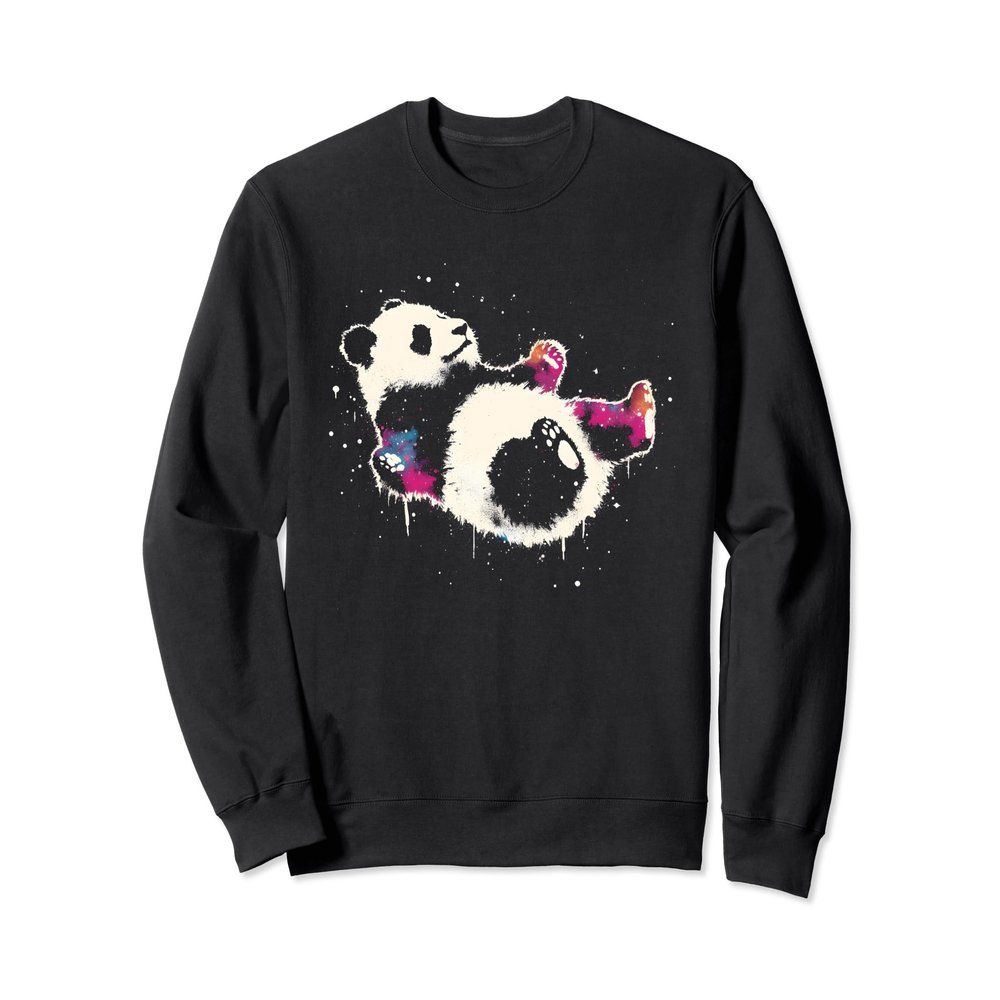 Cosmic Panda - Vintage Fluffy Space Galaxy Panda Lover Sweatshirt