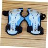 BCOATH Kid's Sports Gear 6pcs Set Fluorescent Kneepads Wrist Elbow Pads for Skateboard view 4