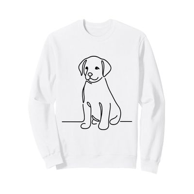 Cute Puppy Minimalist Line Art Sweatshirt