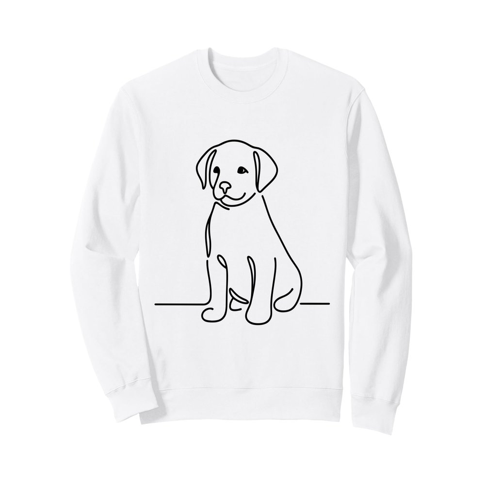 Cute Puppy Minimalist Line Art Sweatshirt