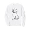 Cute Puppy Minimalist Line Art Sweatshirt view 1