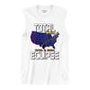 Total Solar Eclipse Map Muscle Shirt Watch Only with Eclipse Glasses April 8 2024 Party Astronomy Sun Moon Men's White Small view 1