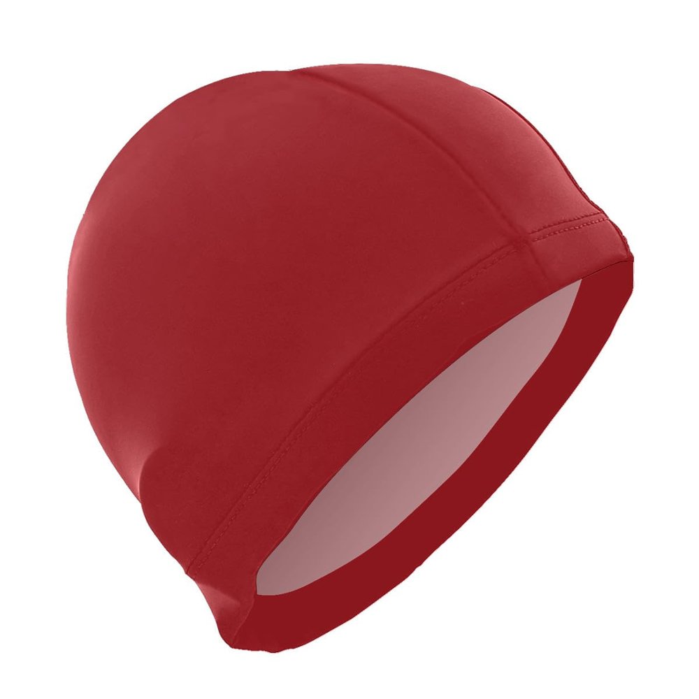 Stylish Printed Swimming Cap Hair Scalp Protection Less Resistance Waterproof for Women Large for Long Hair Men's Swim Cap Ideal for Adults Teens Red