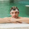 Stylish Printed Swimming Cap Hair Scalp Protection Less Resistance Waterproof for Women Large for Long Hair Men's Swim Cap Ideal for Adults Teens Tiger view 3