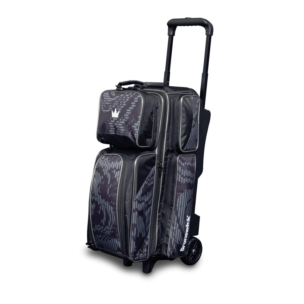 Brunswick Punisher Triple Roller Bowling Bag (Grey)
