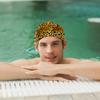 Stylish Printed Swimming Cap Hair Scalp Protection Less Resistance Waterproof for Women Large for Long Hair Men's Swim Cap Ideal for Adults Teens Auratus view 3