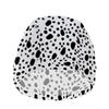 Stylish Printed Swimming Cap Hair Scalp Protection Less Resistance Waterproof for Women Large for Long Hair Men's Swim Cap Ideal for Adults Teens Black and White view 2