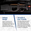 Evike Airsoft - FN Herstal Licensed Full Size Metal Gearbox AEG Airsoft P90 (Color: Black/Gun Only) (PID: 39653) view 4