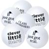 Amscan Bold Black & White Plastic Pong Balls - 1.5" (Pack of 6) - Premium Material, Unique Decoration - Perfect for Graduation Day Parties & Events, College Grad view 1