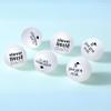 Amscan Bold Black & White Plastic Pong Balls - 1.5" (Pack of 6) - Premium Material, Unique Decoration - Perfect for Graduation Day Parties & Events, College Grad view 3