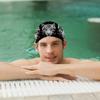 Stylish Printed Swimming Cap Hair Scalp Protection Less Resistance Waterproof for Women Large for Long Hair Men's Swim Cap Ideal for Adults Teens Tiger view 3