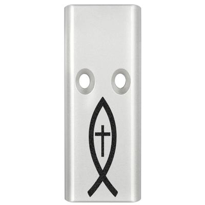 NDZ Performance MOS Optic Cover Plate for Glock Gen 4 & 5 Aluminum Fits G17 G19 G22 G23 G34 G35 G40 G41 G45 G47 Silver Christian Fish and Cross Made in USA