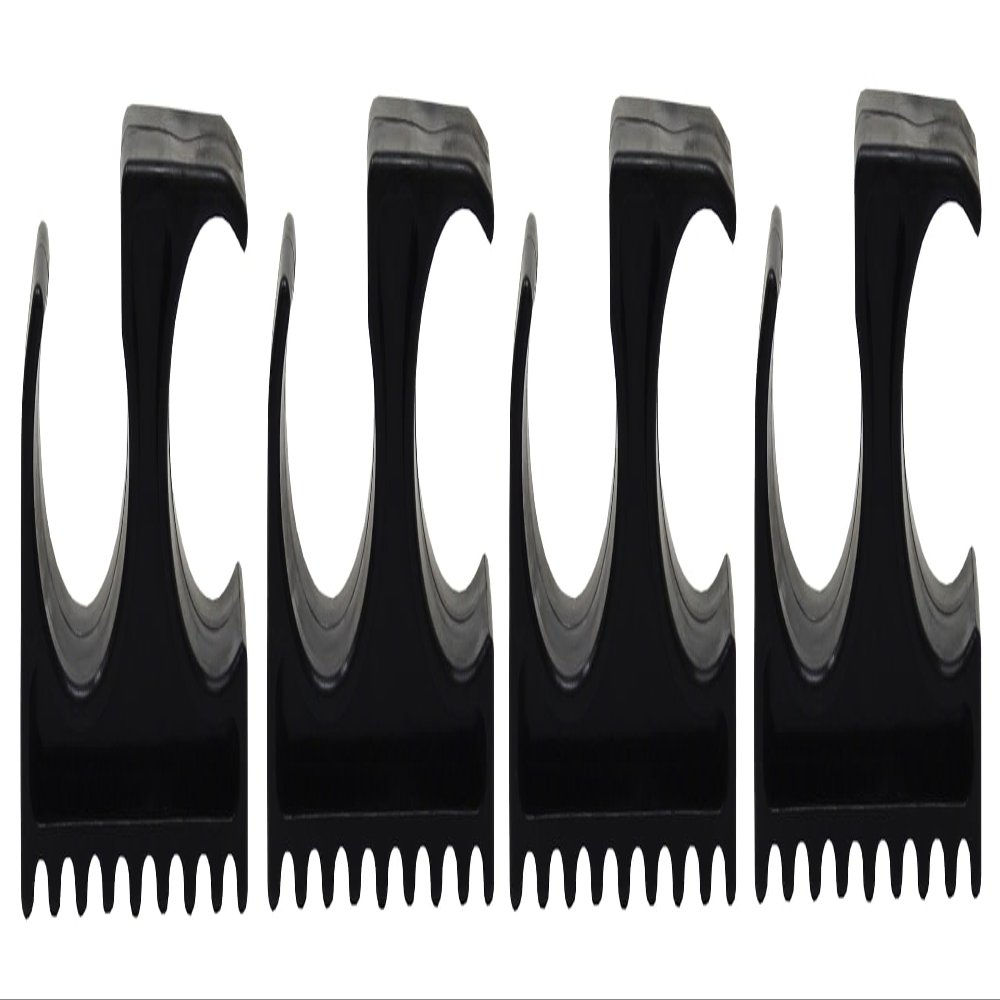 JSP Manufacturing Black Bimini Top Boat Pole Clips Holder for 7/8-inch Bimini Top Poles (4)