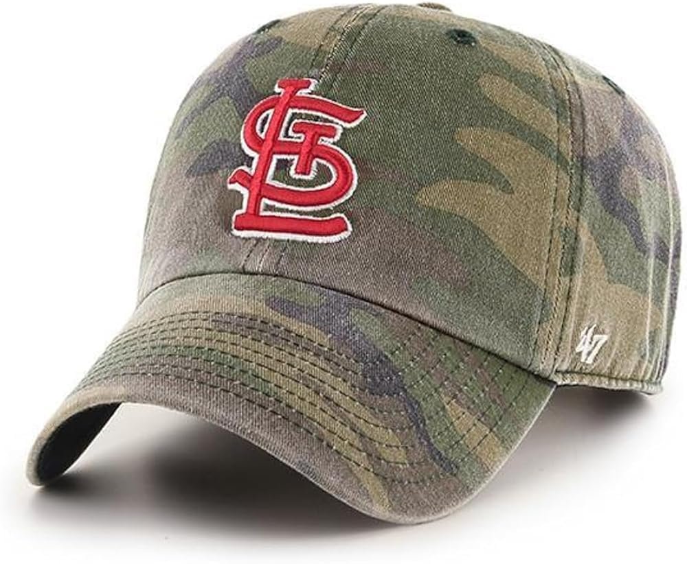 '47 MLB Unisex-Adult Camo Clean Up Adjustable Hat Cap One Size (US, Alpha, One Size, St. Louis Cardinals)