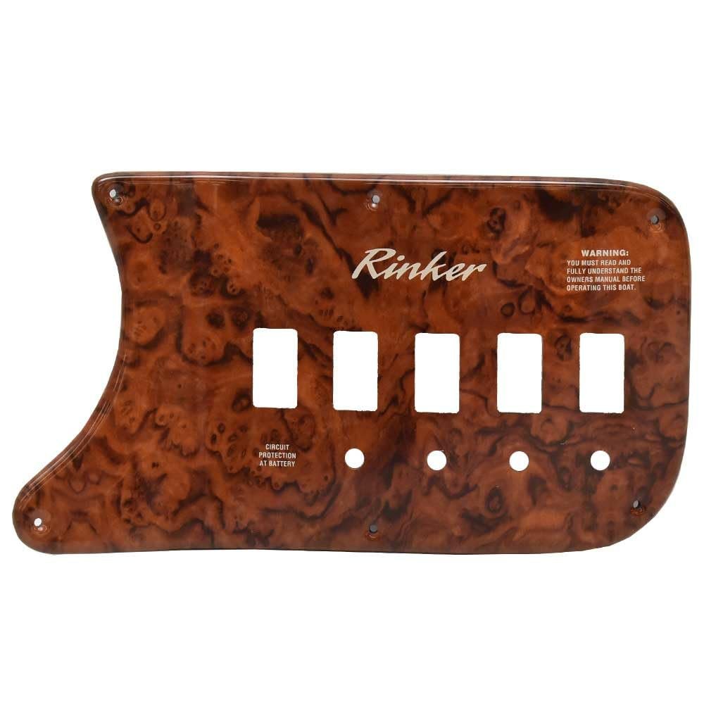 Generic Rinker Boat Blank Switch Panel | 192 Captiva Woodgrain
