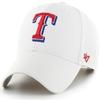 47 MLB White Primary Logo Team Color MVP Adjustable Hat, Adult One Size Fits All - Texas Rangers White view 1