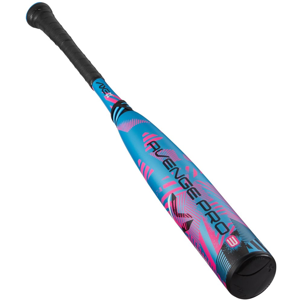 Axe | Avenge Pro 3 | USSSA Baseball Bat | Drop -10/-8/-5 | 3-Piece Composite | 2 3/4" Barrel | Blue/Pink (Pro Flared Handle, -10, Carbon Fiber, 1, 29", Avenge Pro 3 USSSA)