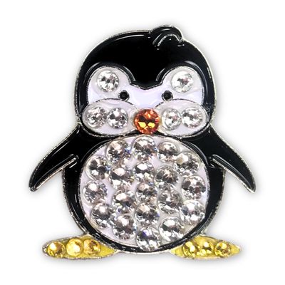Bonjoc Premium Crystal Golf Ball Marker with Magnetic Hat Clip Penguins (Crystal) | Perfect Golf Accessories, Golf Gift, and Golf Giveaway for Men Women with add-ons Available!