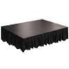 NineFit Basics Stage Skirt, Black Stage Skirting Shirred Pleat, Any Length and Height (20ft Lenght x 24"" Height) view 1