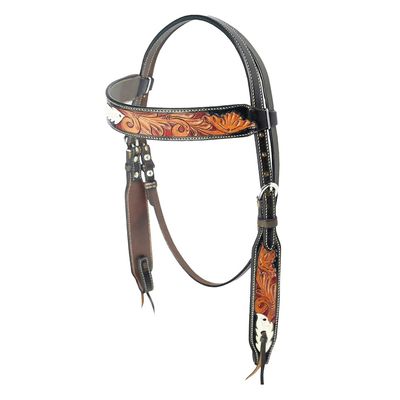American Darling Western Horse Headstall Leather Dark Brown | Genuine