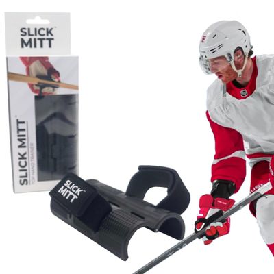Slick Mitt - Top Hand Hockey Training for Smoother Stickhandling, Top Hand Strength and Harder Shots