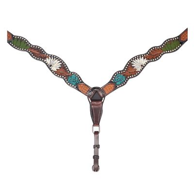 American Darling Western Horse Breast Collar Leather Dark Brown |Genuine Collar|Western