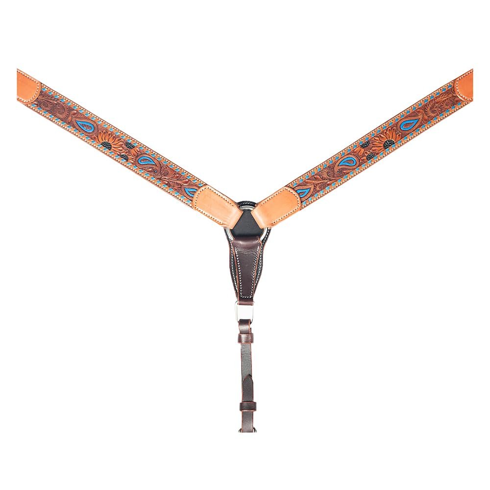 American Darling Western Horse Breast Collar Leather Dark Brown |Genuine Collar|Western