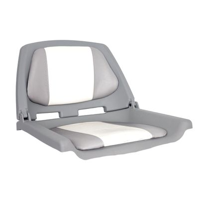 Oceansouth Fisherman Folding Boat Seat (Gray/White) fishing chair all purpose canoe accessories gear boat seats camo seat covers paddle board waterproof padded folding boating swivel jon bench