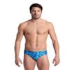 ARENA Performance Men's Pool Tiles Swim Brief Chlorine Resistant MaxLife Swimsuit Practice Pool Training Competitive Bathing Suit, Blue/Multi, US Size 24
