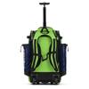 Boombah Catchers Superpack Hybrid Rolling Bat Bag - BM-9060C23 Navy/Lime Green - Wheeled & Backpack Version view 2