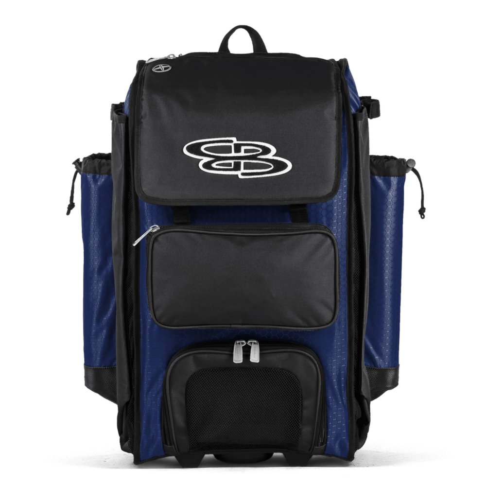 Boombah Catchers Superpack Hybrid Rolling Bat Bag - BM-9060C23 Royal/Black - Wheeled & Backpack Version