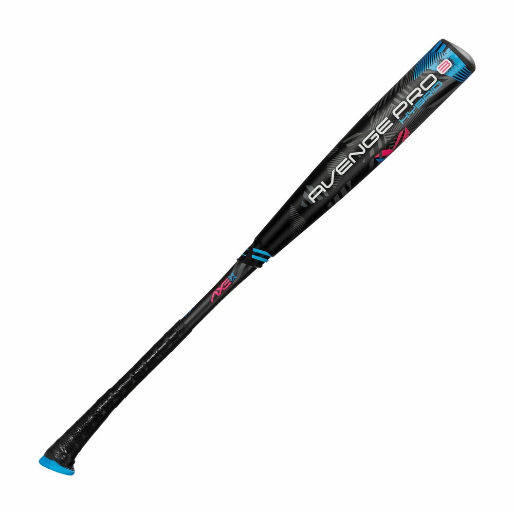 Axe | Avenge Pro 3 Hybrid | USA Baseball Bat | Drop -10/-8/-5 | 3-Piece Hybrid | 2 5/8" Barrel | Black/Blue/Pink (-8, 31")
