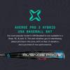 Axe | Avenge Pro 3 Hybrid | USA Baseball Bat | Drop -10/-8/-5 | 3-Piece Hybrid | 2 5/8" Barrel | Black/Blue/Pink (-8, 31") view 2