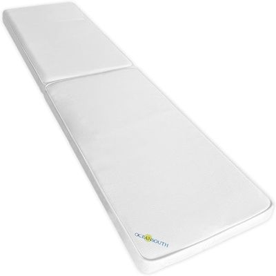 Boat Bench/Seat Cushions PVC White (Length 55" x Width 14.5") cushion cover sponge bench patio chair seat high pad porch swing kitchen cushions boat seats accessories furniture garden upholstery
