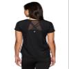 RBX Active Women's Workout Top with Mesh Panels, Crewneck Relaxed Fit Breathable Quick Drying Gym Running T-Shirt, Plus Size Black 3X view 2