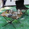 SDMKA Owl Close Up Pattern Outdoor Folding Table for Camping, Beach & Picnic  Portable, Easy-to-Carry Camping Side Table with Durable Bag for BBQ, Camp Use view 2
