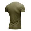 Mens V Neck Striped Short Sleeve Casual Muscle Gym Athletic T Shirt Lightweight Wicking Dry Fit T-Shirts (Military Green,XX-Large) view 4
